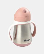 Beaba Cană din inox cu pai 250ml Pink - imagine 3