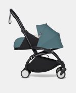 Cărucior Babyzen YOYO² pentru nou născuți cu cadru negru și pachet 0+ aqua - imagine 2