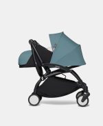 Cărucior Babyzen YOYO² pentru nou născuți cu cadru negru și pachet 0+ aqua - imagine 5