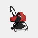 Cărucior Babyzen YOYO² pentru nou născuți cu cadru negru și pachet 0+ red