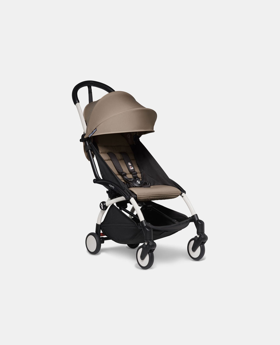 Babyzen_yoyo_6plus_white_frame_taupe_01_main.jpg Babyzen YOYO² cu cadru alb și pachet 6+ taupe - imagine 1