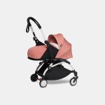 Cărucior Babyzen YOYO² pentru nou născuți cu cadru alb și pachet 0+ ginger