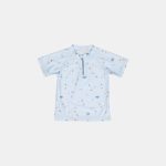 Little Dutch tricou cu protecție UV 50+ pentru copii Sailors Bay Blue 62/68