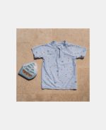 Little Dutch tricou cu protecție UV 50+ pentru copii Sailors Bay Blue 62/68 - imagine 4