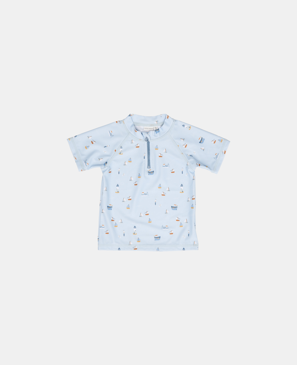 CL21781640.jpg Little Dutch tricou cu protecție UV 50+ pentru copii Sailors Bay Blue 62/68 - imagine 1