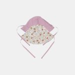 Palarie de soare reversibila cu protectie UV 50 + - Vintage Little Flowers/ Mauve