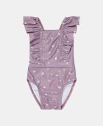Costum de baie pentru copii cu protectie UV 50+ - Mauve Blossom - imagine 2