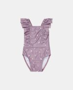 Costum de baie pentru copii cu protectie UV 50+ - Mauve Blossom