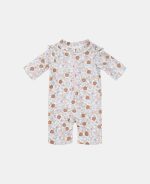 Costum de baie intreg cu protectie UV 50+ - Vintage Little Flowers - imagine 2