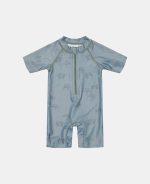 Costum de baie intreg copii cu protectie UV 50+ - Turtle Island Olive - imagine 2