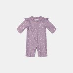 Costum de baie intreg copii cu protectie UV 50+ - Mauve Blossom