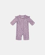 Costum de baie intreg copii cu protectie UV 50+ - Mauve Blossom