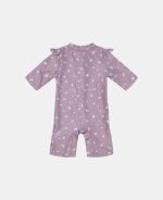 Costum de baie intreg copii cu protectie UV 50+ - Mauve Blossom - imagine 3