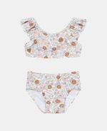 Costum de baie cu doua piese cu protectie UV 50+ - Vintage Little Flowers - imagine 2