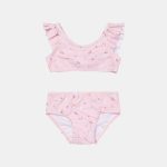 Costum de baie cu doua piese cu protectie UV 50+ - Little Pink Flowers