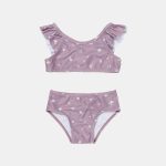 Costum de baie cu doua piese cu protectie UV 50+ - Mauve Blossom