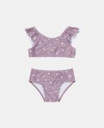 Costum de baie cu doua piese cu protectie UV 50+ - Mauve Blossom