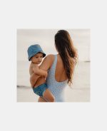 Costum de baie intreg pentru mama cu protectie UV 50+ - Daisies - imagine 4