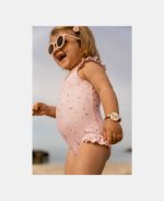 Costum de baie intreg cu protectie UV 50+ - Little Pink Flowers - imagine 7