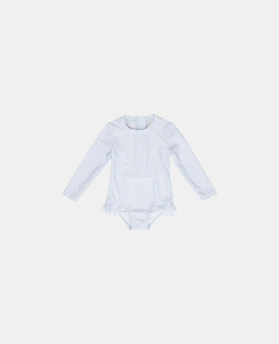 CL80581140.jpg Costum de baie intreg cu maneca lunga cu protectie UV 50+ - Daisies - imagine 1