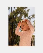 Costum de baie intreg cu maneca lunga cu protectie UV 50+ - Little Pink Flowers - imagine 5