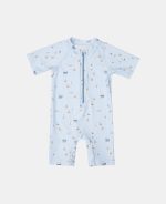 Little Dutch costum de baie întreg cu protecție UV 50+ Sailors Bay Blue 86/92 - imagine 2