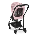Carucior Sport Mios: Parte Sport Carucior MIOS SIMPLY FLOWERS PINK | light pink + Cadru Carucior pentru Copii Mios Chrome Black Cybex Platinum - imagine 3