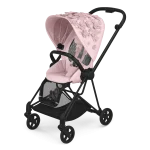 Carucior Sport Mios: Parte Sport Carucior MIOS SIMPLY FLOWERS PINK | light pink + Cadru Carucior pentru Copii Mios Chrome Black Cybex Platinum - imagine 7