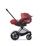 Carucior 2 in 1 Landou PRIAM Lux Rosenrot Red | dark red + Cadru Carucior pentru Copii Priam Chrome Black + Scoica Auto CLOUD T I-SIZE Rosenrot Red | dark red Cybex Platinum - imagine 4