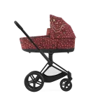 Landou PRIAM Lux Rosenrot Red | dark red + Cadru Carucior pentru Copii Priam Rosegold Cybex Platinum