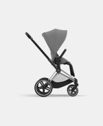 Carucior Sport Priam: Cadru Carucior pentru Copii Priam Chrome Black + Parte Sport Carucior Priam Mirage Grey Cybex Platinum - imagine 2