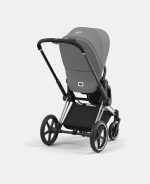 Carucior Sport Priam: Cadru Carucior pentru Copii Priam Chrome Black + Parte Sport Carucior Priam Mirage Grey Cybex Platinum - imagine 6