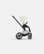 Carucior Sport Priam: Cadru Carucior pentru Copii Priam Chrome Black + Parte Sport Carucior Priam Off White Cybex Platinum