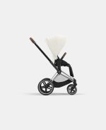Carucior Sport Priam: Cadru Carucior pentru Copii Priam Chrome Brown + Parte Sport Carucior Priam Off White Cybex Platinum