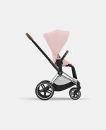 Carucior Sport Priam: Cadru Carucior pentru Copii Priam Chrome Brown + Parte Sport Carucior Priam Peach Pink Cybex Platinum - imagine 2