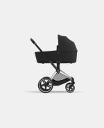 Carucior Nou Nascut Priam: Cadru Carucior pentru Copii Priam Chrome Black + Landou PRIAM Lux Sepia Black Cybex Platinum