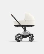 Cadru Carucior pentru Copii Priam Chrome Brown + Landou PRIAM Lux Off White Cybex Platinum - imagine 2