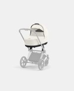 Cadru Carucior pentru Copii Priam Chrome Brown + Landou PRIAM Lux Off White Cybex Platinum - imagine 6