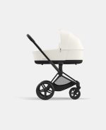 Cadru Carucior pentru Copii Priam Matt Black + Landou PRIAM Lux Off White Cybex Platinum - imagine 2