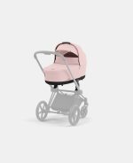 Carucior Nou Nascut Priam: Cadru Carucior pentru Copii Priam Matt Black + Landou PRIAM Lux Peach Pink Cybex Platinum - imagine 6
