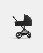Carucior Nou Nascut Priam: Cadru Carucior pentru Copii Priam Matt Black + Landou PRIAM Lux Sepia Black Cybex Platinum