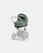Carucior Nou Nascut Priam: Cadru Carucior pentru Copii Priam Rosegold + Landou PRIAM Lux Leaf Green Cybex Platinum - imagine 6