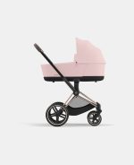 Carucior Nou Nascut Priam: Cadru Carucior pentru Copii Priam Rosegold + Landou PRIAM Lux Peach Pink Cybex Platinum - imagine 2
