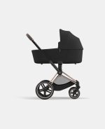Carucior Nou Nascut Priam: Cadru Carucior pentru Copii Priam Rosegold + Landou PRIAM Lux Sepia Black Cybex Platinum - imagine 2