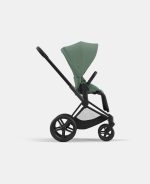 Carucior Sport Priam: Cadru Carucior pentru Copii Priam Matt Black + Parte Sport Carucior Priam Leaf Green Cybex Platinum - imagine 2