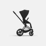 Carucior Sport Priam: Cadru Carucior pentru Copii Priam Matt Black + Parte Sport Carucior Priam Sepia Black Cybex Platinum