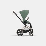 Carucior Sport Priam: Cadru Carucior pentru Copii Priam Rosegold + Parte Sport Carucior Priam Leaf Green Cybex Platinum