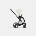 Carucior Sport Priam: Cadru Carucior pentru Copii Priam Rosegold + Parte Sport Carucior Priam Off White Cybex Platinum