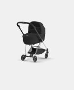 Carucior Nou Nascut Mios: Cadru Carucior pentru Copii Mios Chrome Black + Landou Mios Lux Sepia Black Cybex Platinum