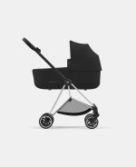 Carucior Nou Nascut Mios: Cadru Carucior pentru Copii Mios Chrome Black + Landou Mios Lux Sepia Black Cybex Platinum - imagine 3